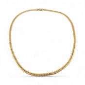 18CT GOLD FLAT LINKED NECKLACE CHAIN
