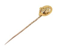 19TH CENTURY VICTORIAN MONOGRAM STICK PIN