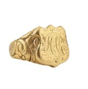 HALLMARKED 20CT GOLD SIGNET RING