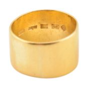 WIDE GOLD BAND RING