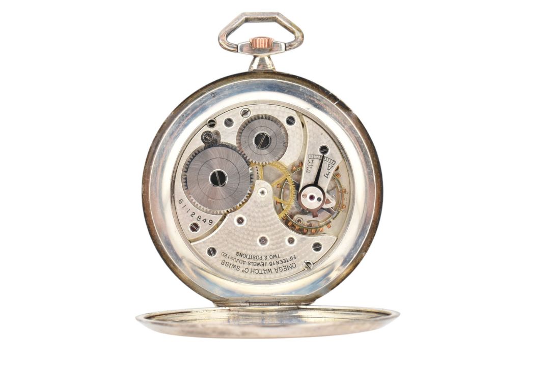 1920S OMEGA SILVER ART DECO POCKET WATCH - Image 5 of 7