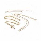 COLLECTION OF 9CT GOLD FINE CHAIN NECKLACES