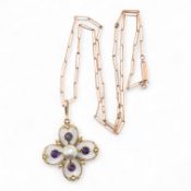 ART NOUVEAU PENDANT NECKLACE