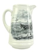 19TH CENTURY W T COPELAND 'GOING TO THE DERBY' CERAMIC PITCHER JUG