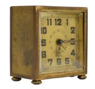 SELEX - 20TH CENTURY ART DECO BRASS CASED CLOCK
