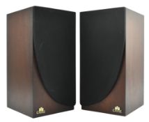 CASTLE ACOUSTICS LTD - ISIS - VINTAGE C. 1980S MAHOGANY SHELF SPEAKERS