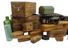 MIXED COLLECTION OF VINTAGE TRINKET BOXES, STORAGE CONTAINERS ETC