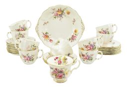 ROYAL CROWN DERBY - POSIES PATTERN - CERAMIC PART TEA SERVICE PATTERN LI