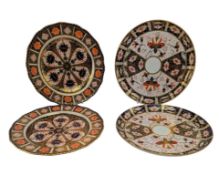 ROYAL CROWN DERBY - IMARI PATTERN - TWO PAIRS OF CABINET PLATES, 1126 & 2451 PATTERN