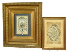 TWO VICTORIAN HAND PAINTED MECHANICAL VALENTINE'S CARDS