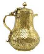 EARLY 20TH CENTURY OTTOMAN TURKISH BRASS COFFEE POT