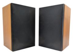 LINN TUKAN - PAIR OF VINTAGE 1990S TEAK CASED SHELF SPEAKERS