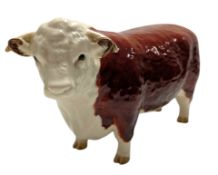 BESWICK - VINTAGE 20TH CENTURY CERAMIC FIGURINE OF A BULL COW OF CHAMPIONS