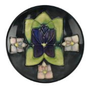 MOORCROFT VINTAGE TUBE LINED CERAMIC TRINKET PIN DISH / PLATE