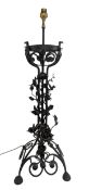 LATE 20TH CENTURY WROUGHT IRON WORKED LAMP LIGHT