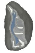 REG BEACH - COLOURED SLATE CARVING PANEL