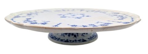 MINTON - LATE 19TH CENTURY CERAMIC BLUE AND WHITE LAZY SUSAN SERVING PLATE
