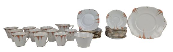 CROWN POTTERY - ART DECO 1930S CERAMIC PART TEA SERVICE