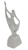 ITALIAN MID CENTURY 1970S ROYAL CRYSTAL ROCK DANCER GLASS FIGURE