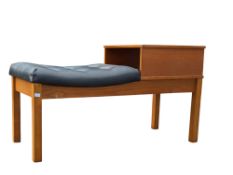 BRITISH MODERN DESIGN - MID CENTURY TEAK TELEPHONE TABLE HALL SETTLE