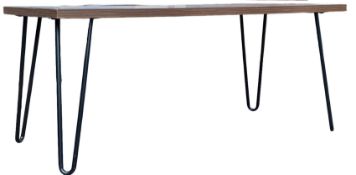 BRITISH MODERN DESIGN - MID CENTURY HAIR PIN LEG COFFEE TABLE