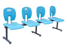 20TH CENTURY CONTEMPORARY ALUMINIUM WAITING ROOM BENCH - BEAM SEATING