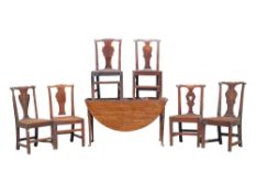 SIX 19TH CENTURY NORTH COUNTRY OAK DINING CHAIRS