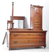 EDWARDIAN ARTS & CRAFTS WALNUT DRESSING TABLE CHEST OF DRAWERS