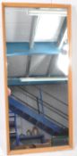 BRITISH MODERN DESIGN - MID CENTURY BEECH WALL MIRROR