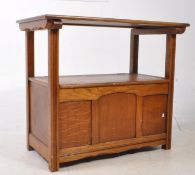 1920S OAK JACOBEAN REVIVAL HALL SETTLE / MONKS BENCH