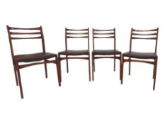 BRITISH MODERN DESIGN - FOUR MID CENTURY DINING CHAIRS