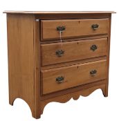 EDWARDIAN SATIN WALNUT CHEST DRAWERS
