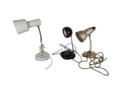 THREE VINTAGE 20TH CENTURY DESK LAMPS