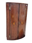 EDWARDIAN INLAID MAHOGANY CORNER CABINET