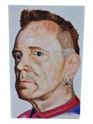 ACRYLIC ON BOARD JOHNNY ROTTEN PAINTING