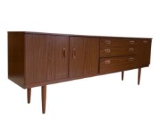 SCHREIBER - MID CENTURY TEAK SIDEBOARD CREDENZA