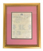 THEATRE INTEREST - 1913 SILK PROGRAMME FROM PRICES THEATRE, BRISTOL