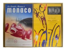 MOTORSPORT - MONACO 1991 / 1992 POSTERS - SIGNED BY JACKIE STEWART