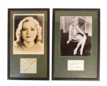 HOLLYWOOD - AUTOGRAPHS OF NANCY CARROLL & JOAN BLONDELL