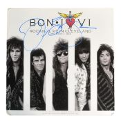 JON BON JOVI - BON JOVI - SIGNED VINYL RECORD SLEEVE