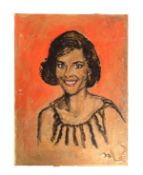 RICHARD BAZLEY (B.1962) - 'NATALIE WOOD' - MIXED MEDIA PAINTING