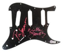 THE CLASH - MICK JONES & PAUL SIMONON SIGNED GUITAR PLATE - AFTAL