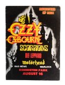 MONSTERS OF ROCK 1986 - SIGNED PROGRAMME - OZZY OSBOURNE ETC