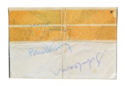 THE BEATLES - TRIO OF AUTOGRAPHS OBTAINED IN NEWQUAY, 1967