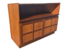 NATHAN FURNITURE - TEAK WOOD SIDEBOARD SQUARES PATTERN