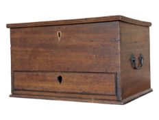 19TH CENTURY GEORGE III MAHOGANY TABLE TOP CABINET WORK BOX