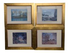 AFTER ALFRED SISLEY (1839-1899) SET OF FOUR PRINTS - FRAMED AND GLAZED