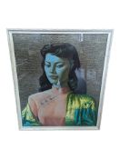 AFTER VLADIMIR TRETCHIKOFF - MISS WONG - MID CENTURY PRINT ON BOARD