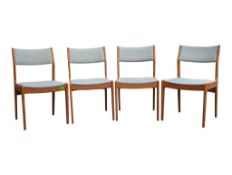 ERIK BUCH - O.D. MOBLER - SET OF FOUR TEAK WOOD DINING CHAIRS