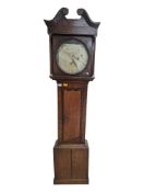 19TH CENTURY GEORGE III OAK LONGCASE CLOCK